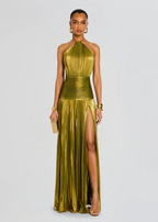 Alana™ | Long Sleeve Dress with Sensual Neckline & Flowing Comfort | Elegant Maxi Dress for Women