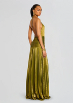 Alana™ | Long Sleeve Dress with Sensual Neckline & Flowing Comfort | Elegant Maxi Dress for Women