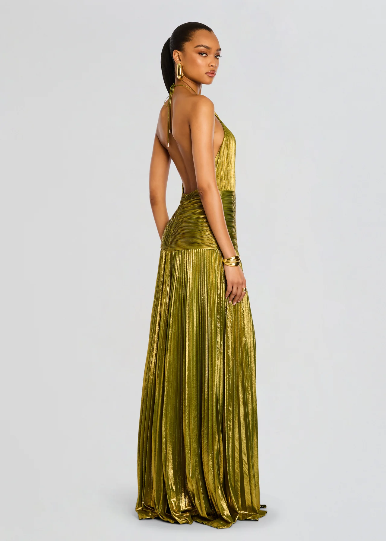 Alana™ | Long Sleeve Dress with Sensual Neckline & Flowing Comfort | Elegant Maxi Dress for Women