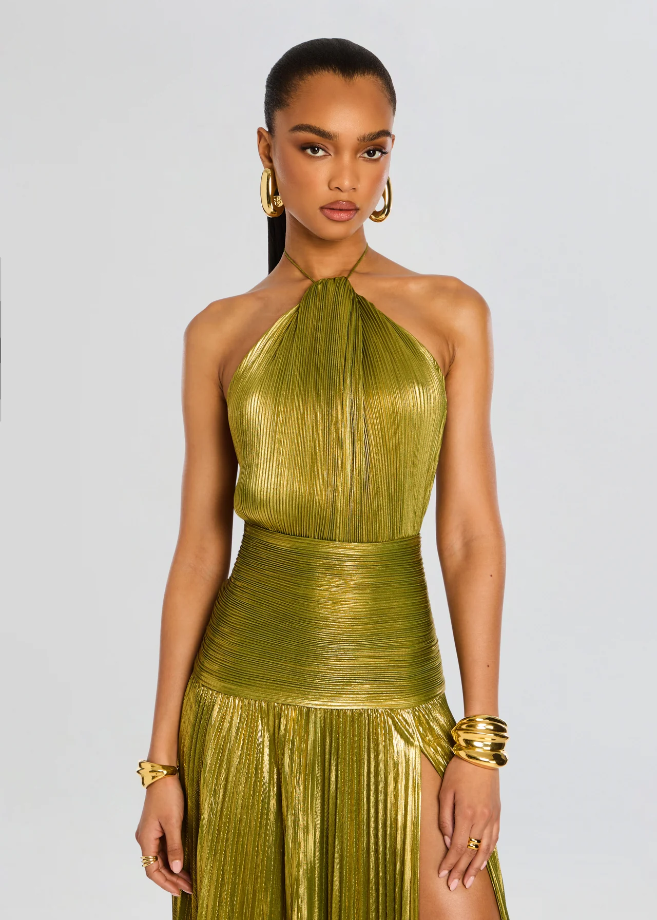 Alana™ | Long Sleeve Dress with Sensual Neckline & Flowing Comfort | Elegant Maxi Dress for Women