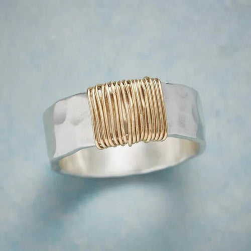 Auriel Collection | Vintage Gold Thread Ring with Elegant Design | Timeless Jewelry for Sophisticated Style 0