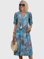 Bella Collection | Women's Floral Midi Dress with Flattering Fit | Elegant Style for Wedding Guests