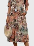 Bella Collection | Women's Floral Midi Dress with Flattering Fit | Elegant Style for Wedding Guests