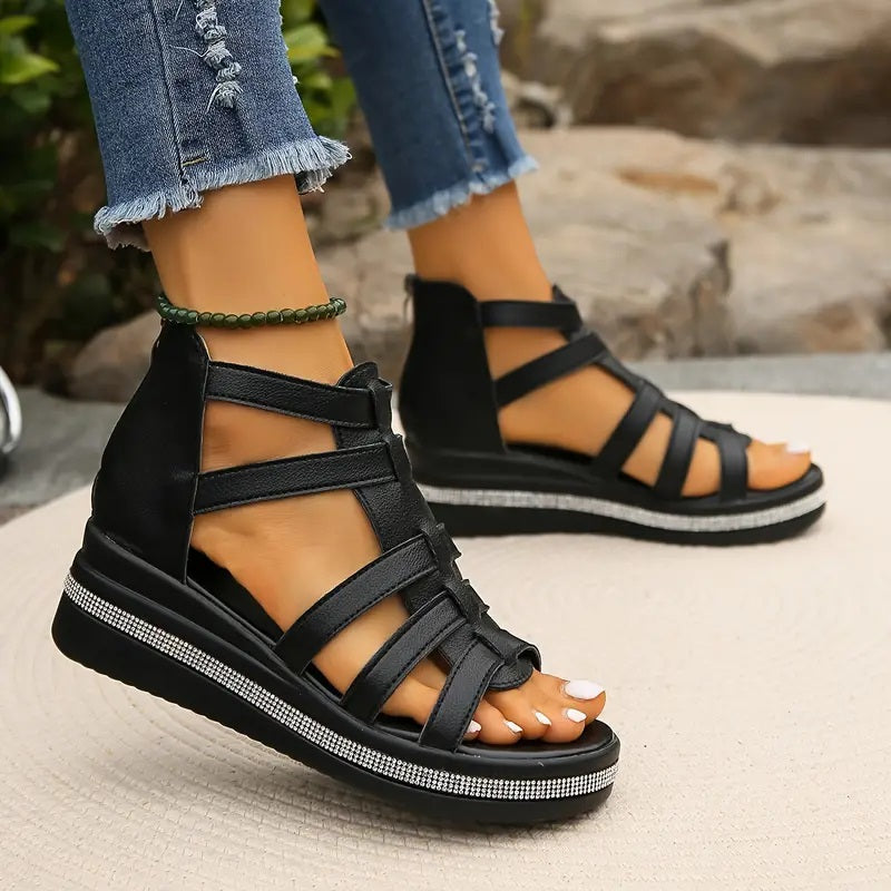 Blythe | Women's Sandals with Cushioned Sole | Elegant Wedge Design for All-Day Comfort