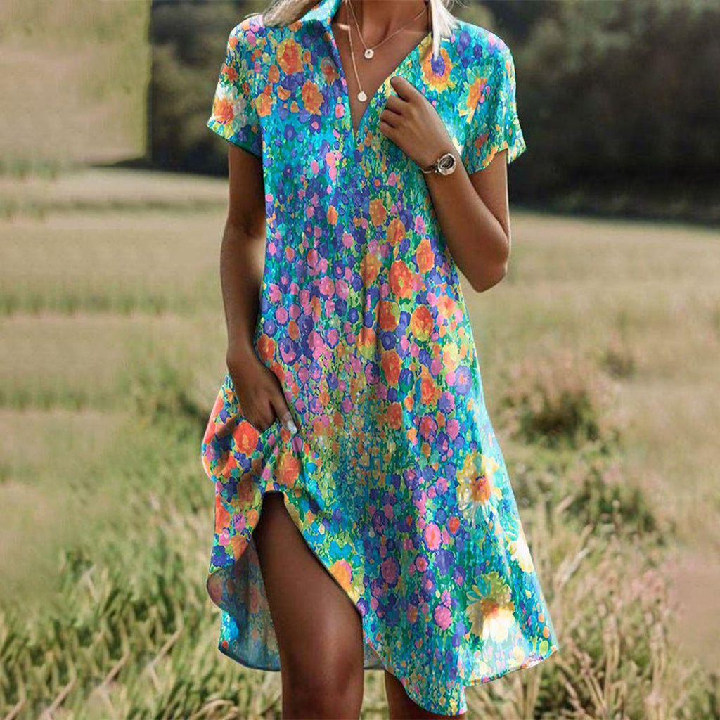 Boho Chic | Women's Dress with Flattering Tummy-Smoothing Fit | Lightweight Summer Elegance for Every Occasion