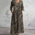 Bonnie Collection | Women's Vintage Striped Dress with Flattering V-Neckline | Effortless Style for Summer Outings