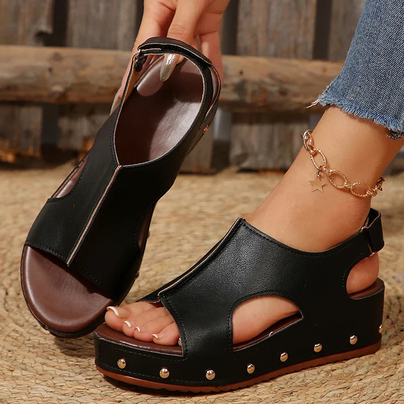 Camellia | Women's Platform Sandals with Cushioned Footbed | Stylish Comfort for All-Day Wear