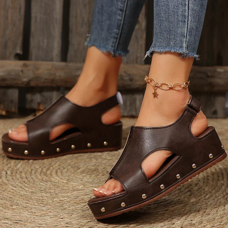 Camellia | Women's Platform Sandals with Cushioned Footbed | Stylish Comfort for All-Day Wear