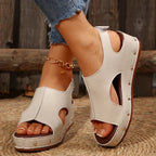 Camellia | Women's Platform Sandals with Cushioned Footbed | Stylish Comfort for All-Day Wear