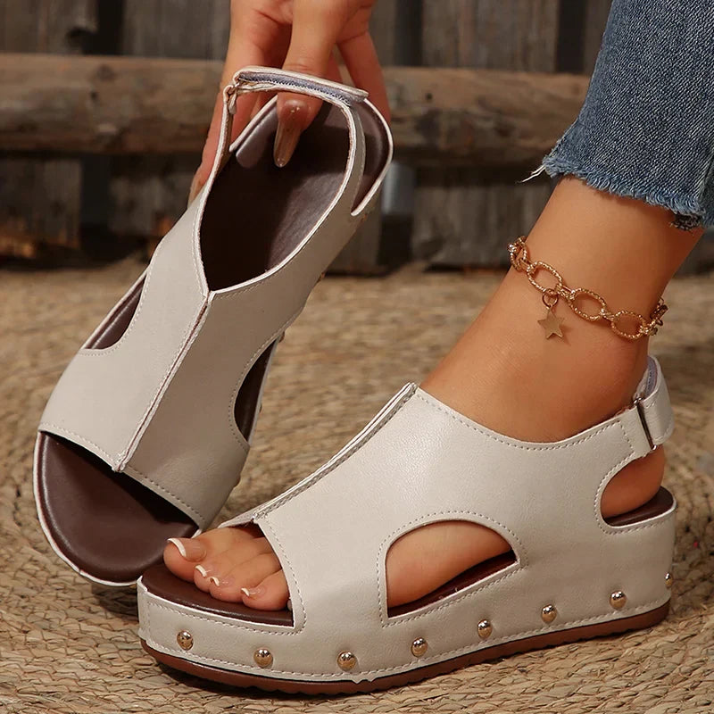 Camellia | Women's Platform Sandals with Cushioned Footbed | Stylish Comfort for All-Day Wear