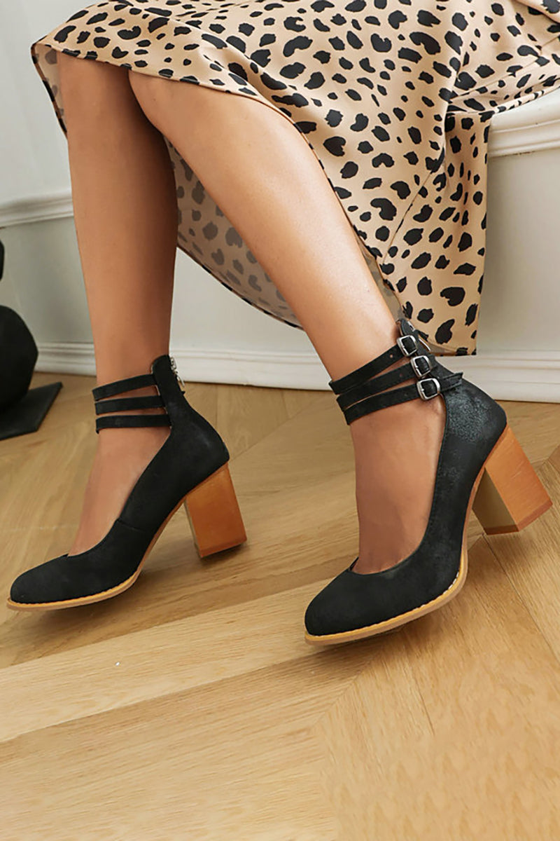 Casilda | Sandals for Women with Thick Block Heel & Adjustable Ankle Strap | All-Day Comfort for Effortless Elegance