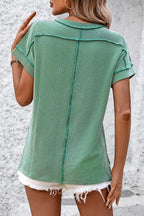 Casual Striped T-Shirt with Ribbed Design | Comfortable Fit for Everyday Wear