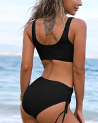 Charlotte Collection | Women's High Waisted Bikini Set with Flattering Fit | Elegant Swimwear for Timeless Style