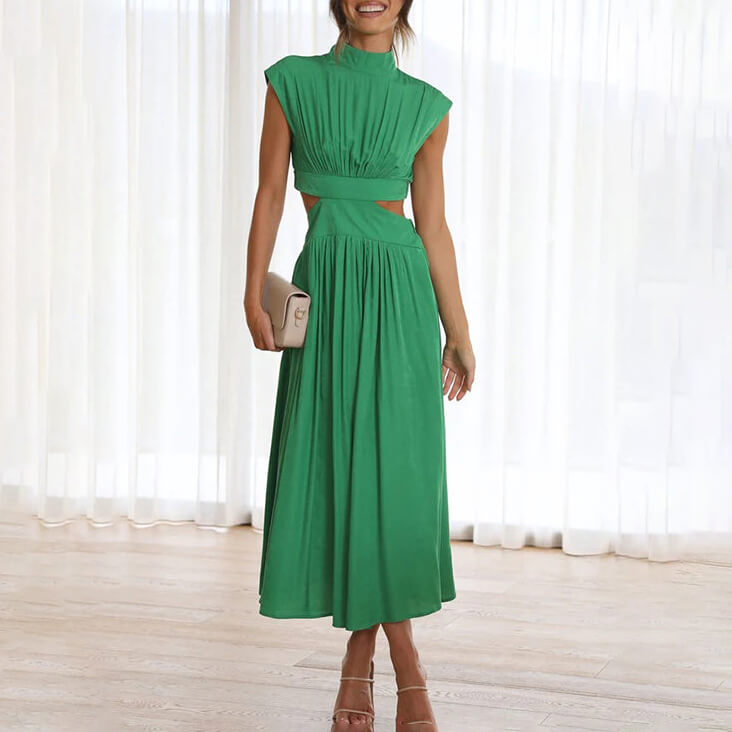 Chloé Collection | Women's Summer Maxi Dress with Halter Neckline | Effortless Elegance for Any Occasion