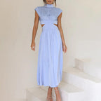 Chloé Collection | Women's Summer Maxi Dress with Halter Neckline | Effortless Elegance for Any Occasion