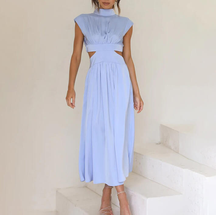 Chloé Collection | Women's Summer Maxi Dress with Halter Neckline | Effortless Elegance for Any Occasion