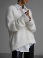 Cozy Knit | Women's Cardigan Sweater with Soft Faux Mink Fabric | Relaxed Fit for Everyday Comfort 3