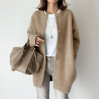 Cozy Oversized Women's Black Cardigan Sweater for All Seasons 0