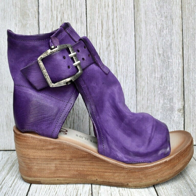 Dawn | Black Wedge Sandals for Women with Orthopedic Support | Comfortable Footwear for All-Day Wear