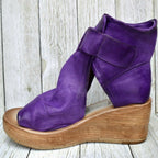 Dawn | Black Wedge Sandals for Women with Orthopedic Support | Comfortable Footwear for All-Day Wear