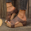 Diana | Women's Sandals with Chic Metallic Studs | Comfortable Wedge Design for Everyday Elegance