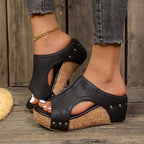 Diana | Women's Sandals with Chic Metallic Studs | Comfortable Wedge Design for Everyday Elegance