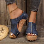 Diana | Women's Sandals with Chic Metallic Studs | Comfortable Wedge Design for Everyday Elegance