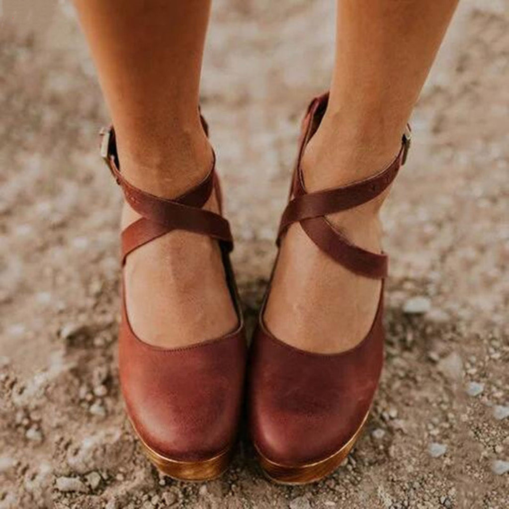 Elegant Black Wedge Heels for Women with Adjustable Ankle Strap | All-Day Comfort and Chic Versatility
