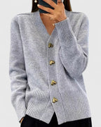 Elegant Cardigan Sweater with Heart Button Accents | Soft Drape for Effortless Style 2