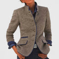 Elegant Cardigan Sweater with High Collar Design | Stylish Layering for Women 0