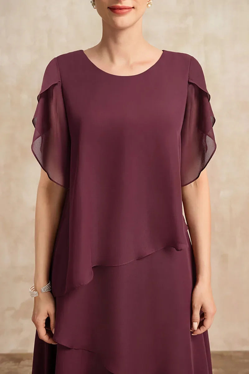 Elegant Chiffon Dress | Women's Dress with Flattering Silhouette | Perfect for Weddings and Summer Events