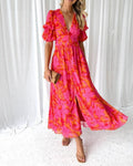 Elegant Collection | Maxi Dress with Chic Puff Sleeves | Flattering Fit for Effortless Style