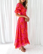 Elegant Collection | Maxi Dress with Chic Puff Sleeves | Flattering Fit for Effortless Style