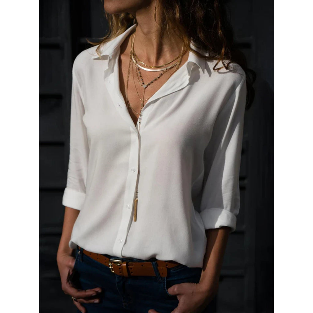 Elegant Collection | Women's Blouse with Long Sleeves & Button Closure | Timeless Style for Any Occasion 0