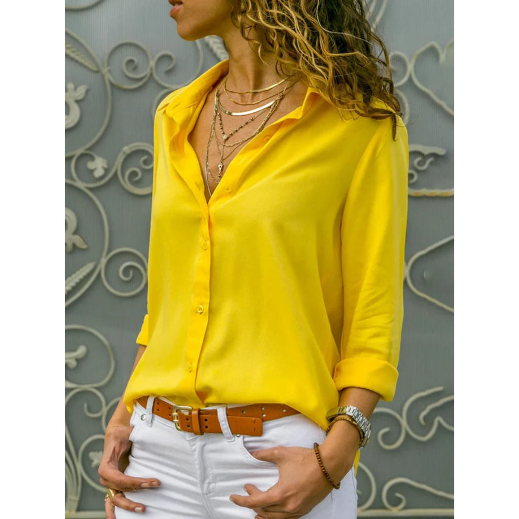 Elegant Collection | Women's Blouse with Long Sleeves & Button Closure | Timeless Style for Any Occasion 2