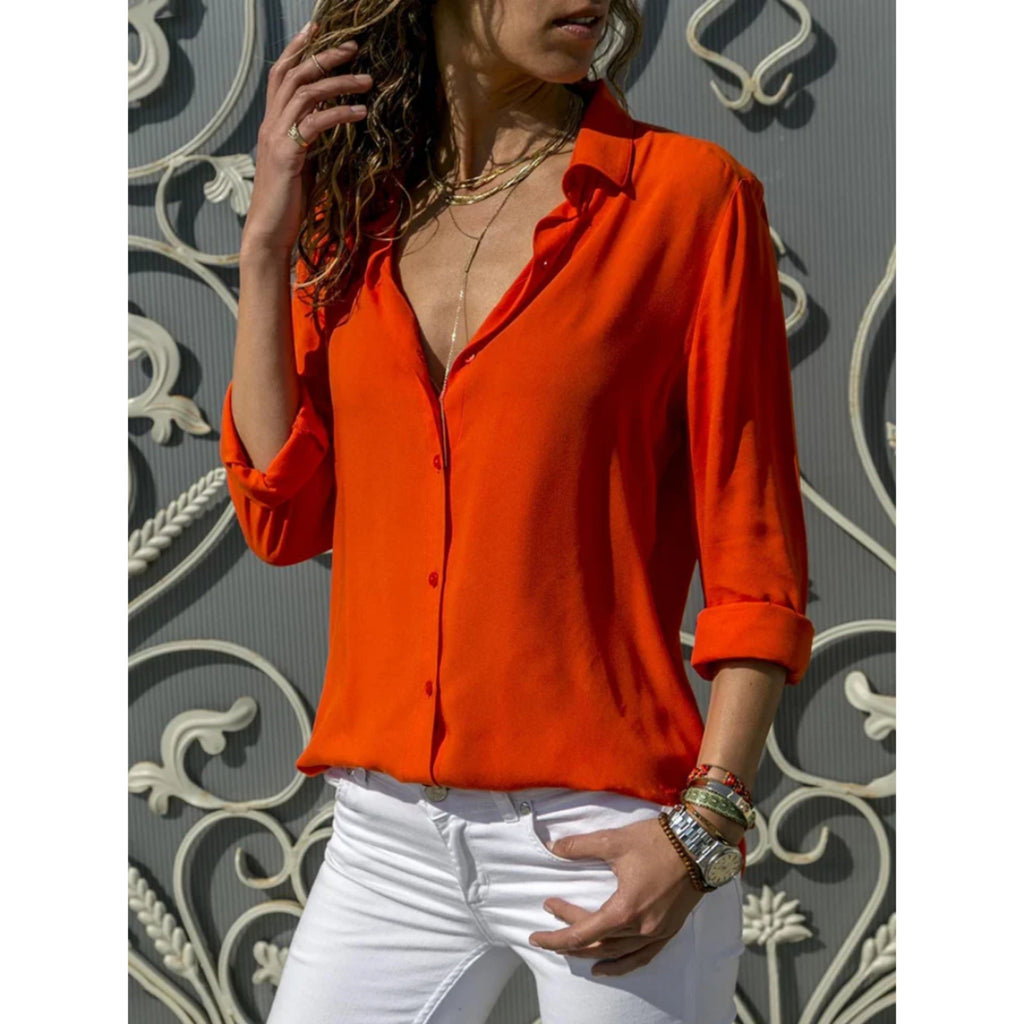 Elegant Collection | Women's Blouse with Long Sleeves & Button Closure | Timeless Style for Any Occasion 6