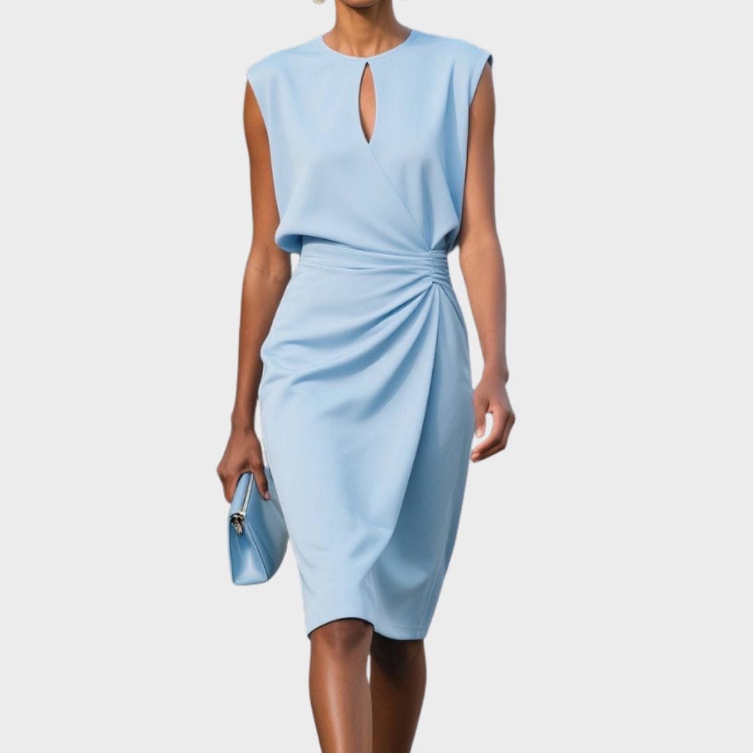 Elegant Collection | Women's Summer Dress with Gathered Waist | Versatile Style for Effortless Elegance