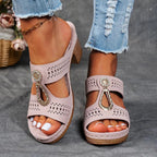 Elegant Comfort | Orthopedic Sandals for Women with Supportive Sole | Stylish Slip-On Design for All-Day Wear