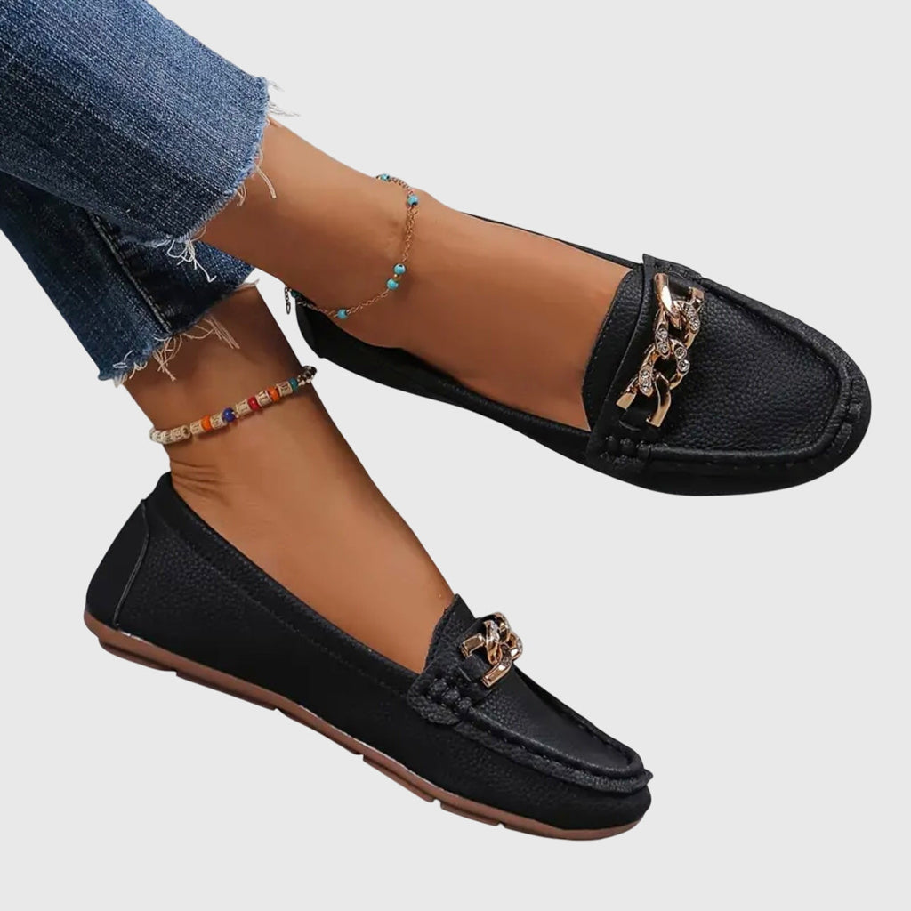 Elegant Comfort | Women's Black Loafers with Cushioned Insole | Stylish Footwear for All-Day Wear 1