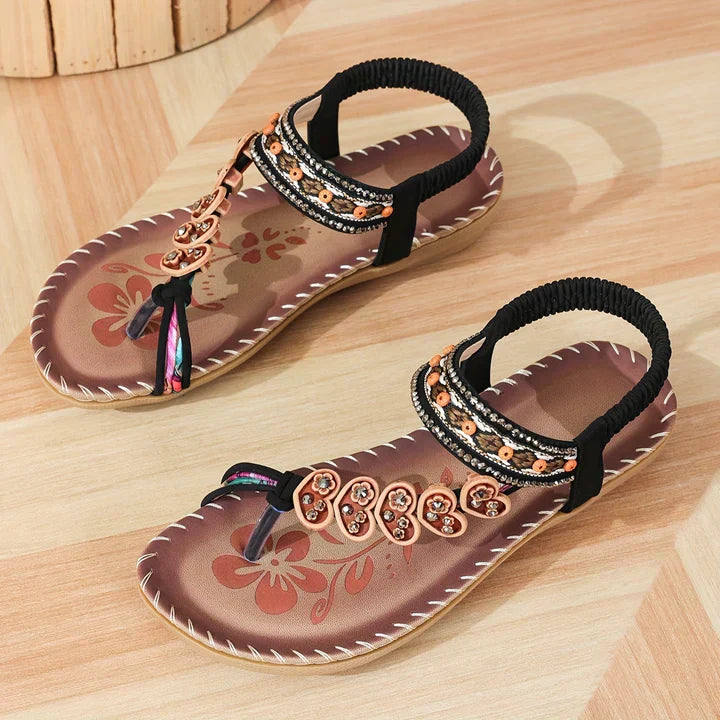 Elegant Comfort | Women's Sandals with Arch Support & Cushioned Footbed | Stylish Design for All-Day Ease