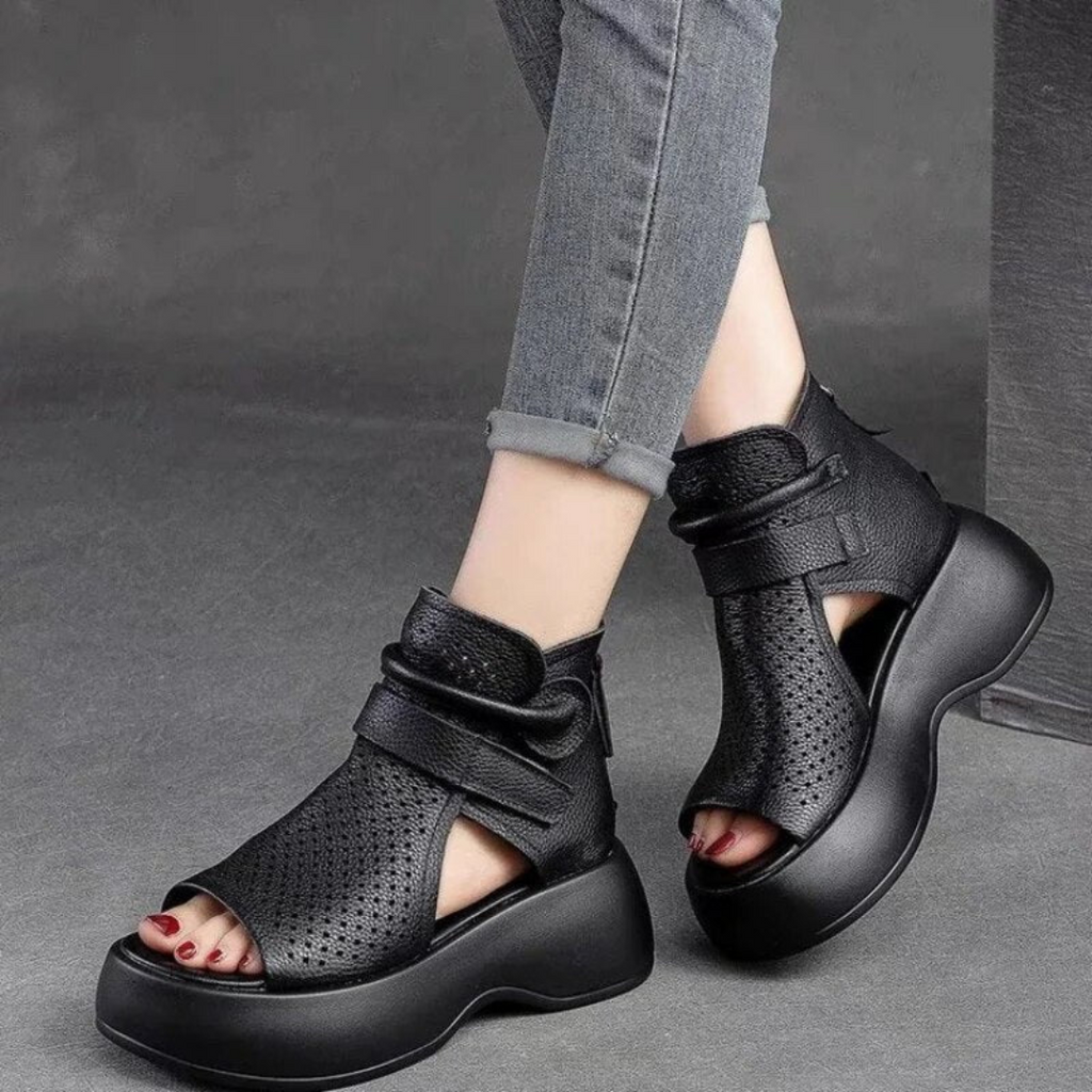Elegant Comfort | Women's Sandals with Orthopedic Footbed | Supportive Style for All-Day Wear