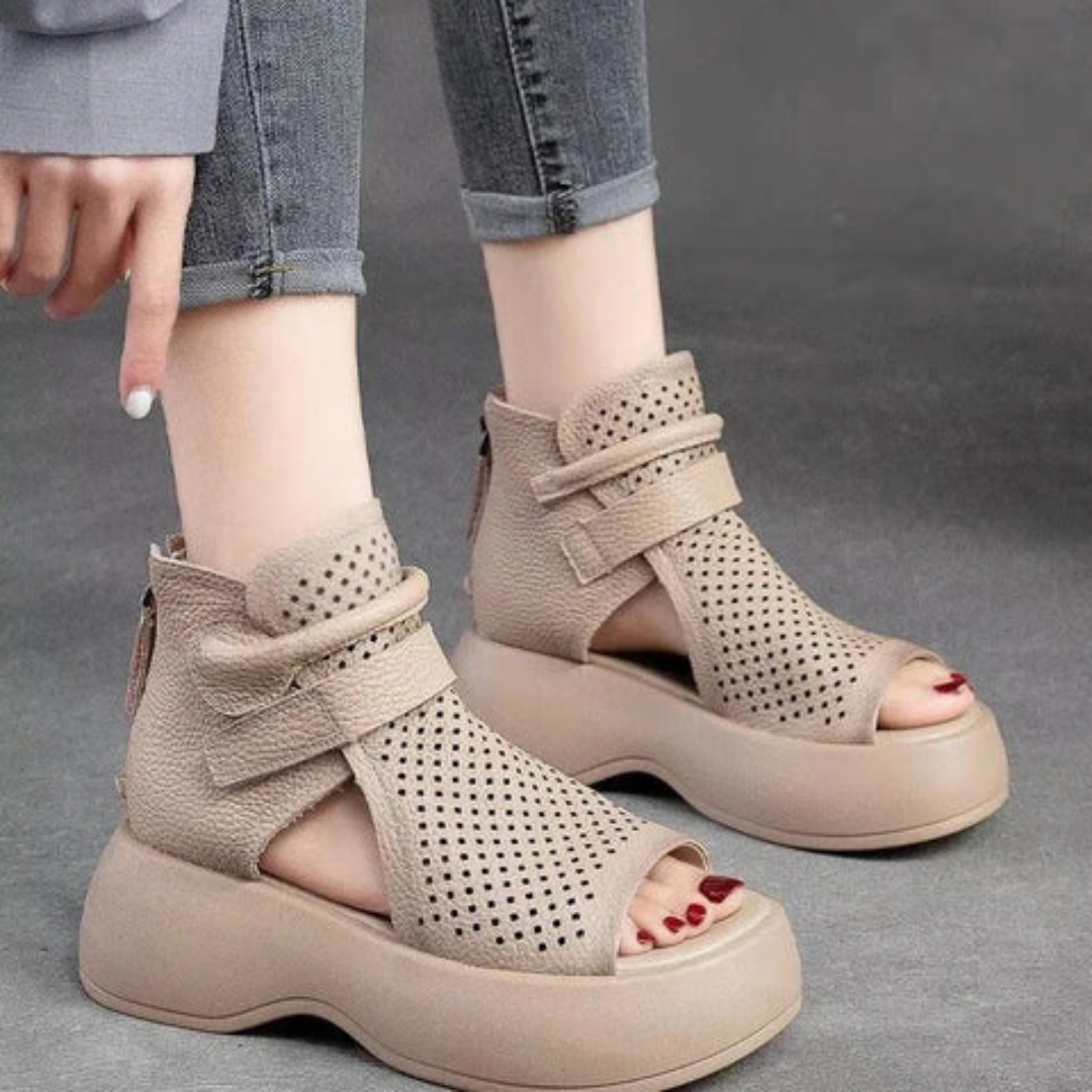 Elegant Comfort | Women's Sandals with Orthopedic Footbed | Supportive Style for All-Day Wear