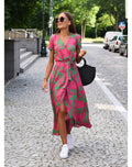 Elegant Floral Dress | Women's Dress with Flattering Fit | Versatile Wedding Guest & Summer Style