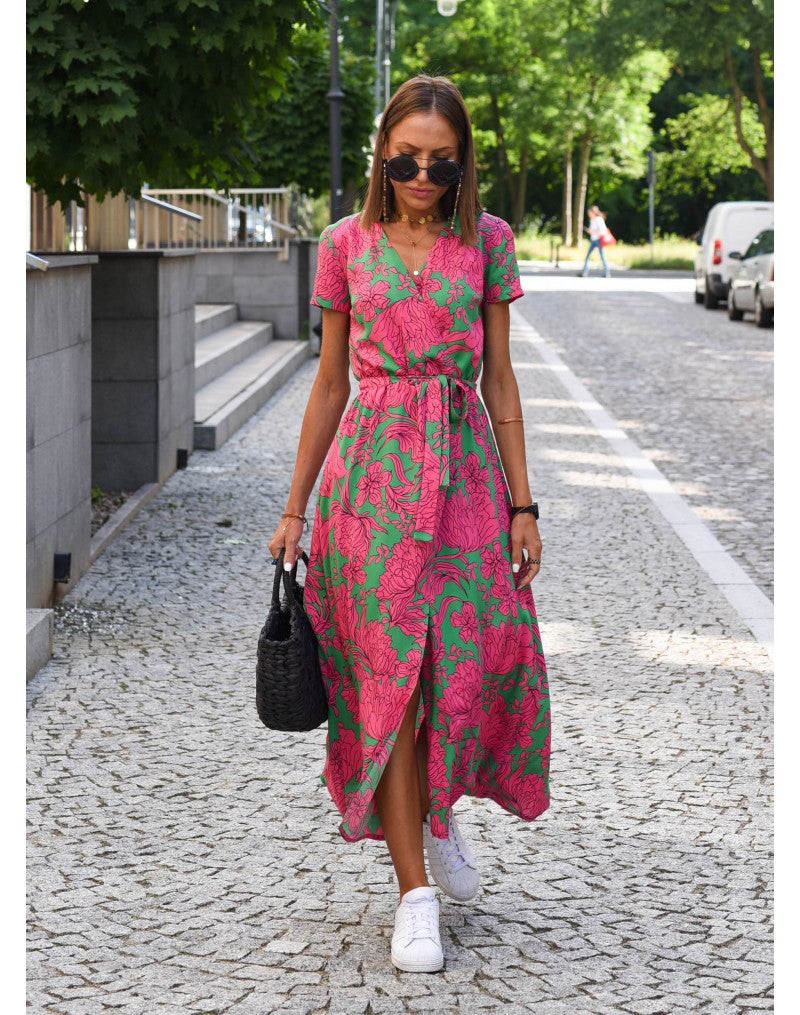Elegant Floral Dress | Women's Dress with Flattering Fit | Versatile Wedding Guest & Summer Style