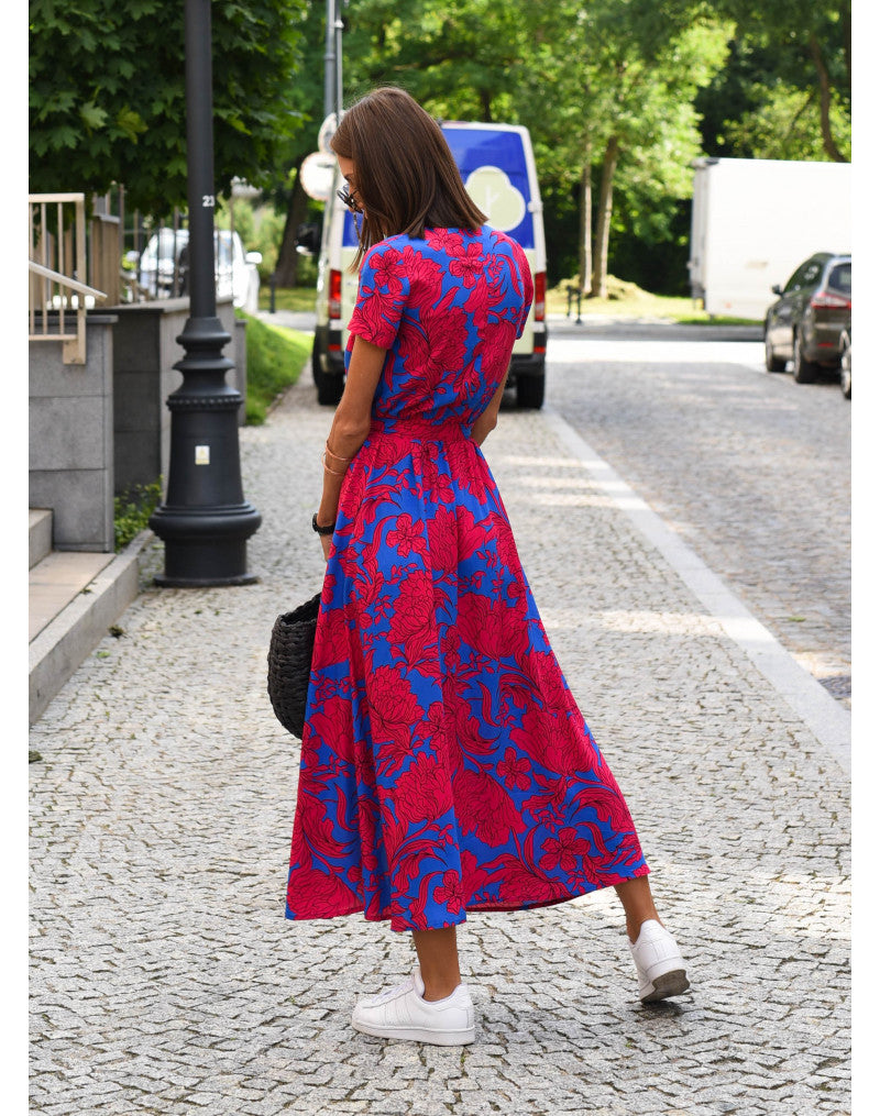Elegant Floral Dress | Women's Dress with Flattering Fit | Versatile Wedding Guest & Summer Style