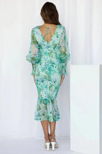 Elegant Floral Dress | Women's Wedding Guest Dress with Flattering Silhouette | Perfect for Summer Events