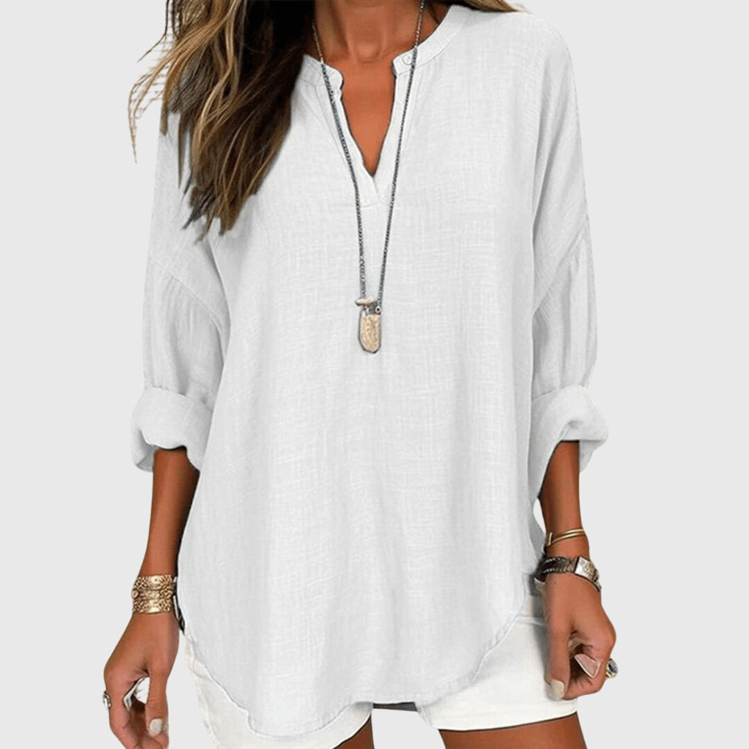 Elegant Flowy Beach Shirt for Women with Breathable Fabric | Long Sleeve Design for Effortless Summer Style 1