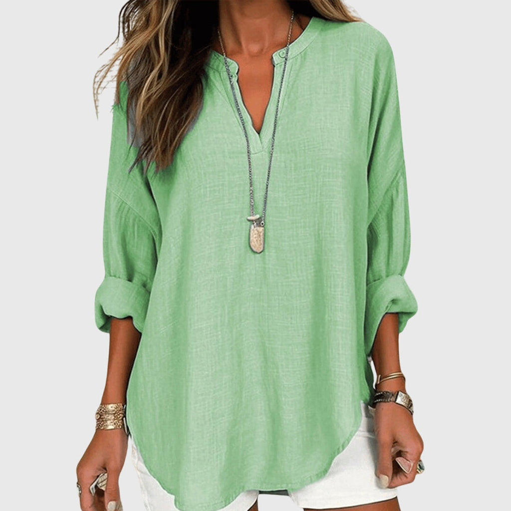 Elegant Flowy Beach Shirt for Women with Breathable Fabric | Long Sleeve Design for Effortless Summer Style 2