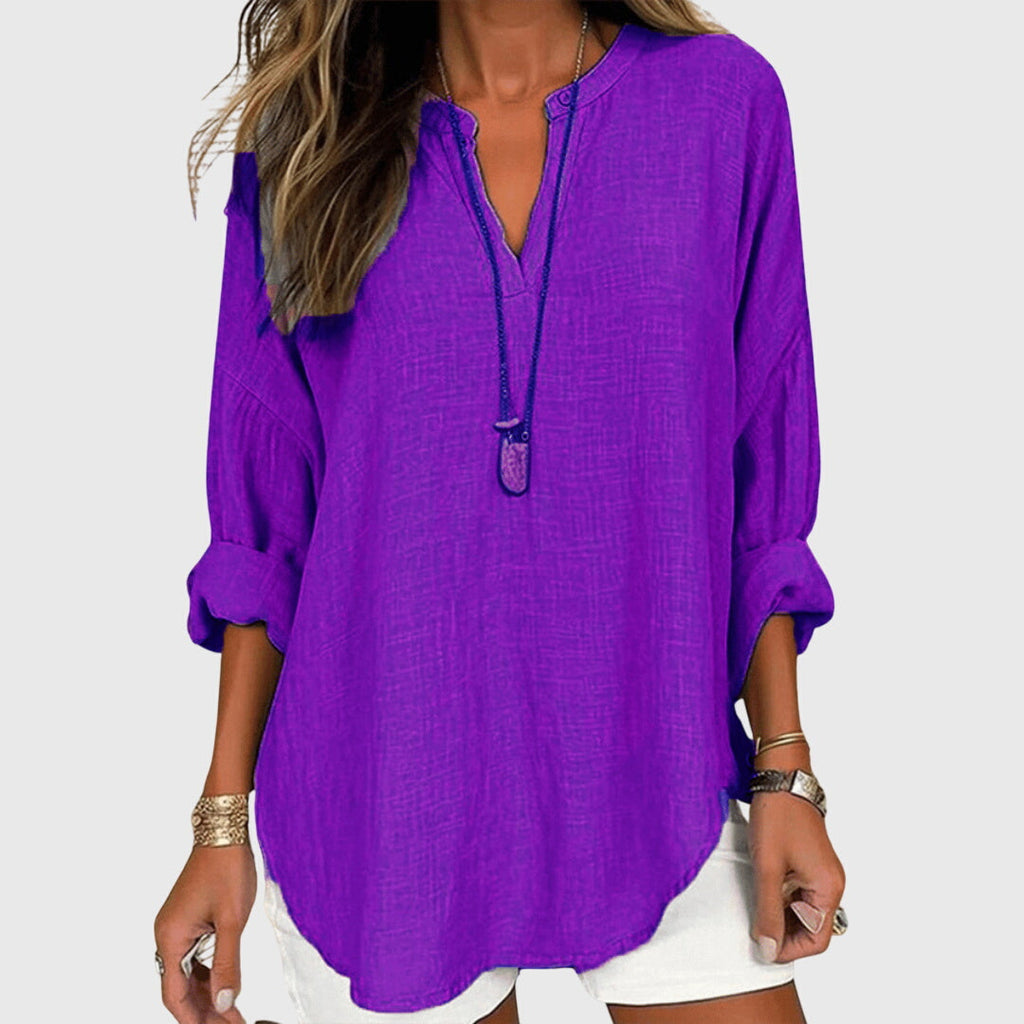 Elegant Flowy Beach Shirt for Women with Breathable Fabric | Long Sleeve Design for Effortless Summer Style 5