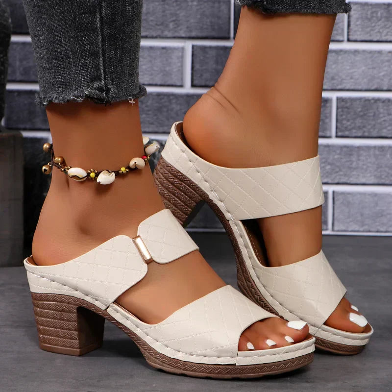 Elegant Footwear | Women's Sandals with Arch Support & Adjustable Straps | Comfortable Design for All-Day Wear